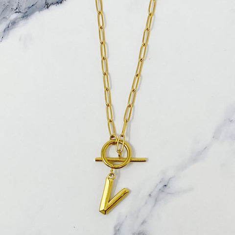 Modern Classic Initial Necklace