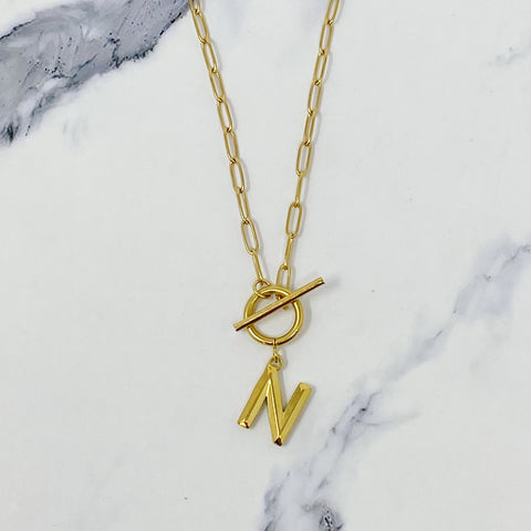 Modern Classic Initial Necklace