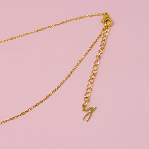 Crystal Bubble Initial Necklace