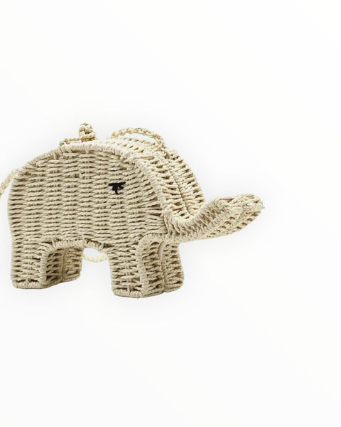 Elephant straw bag