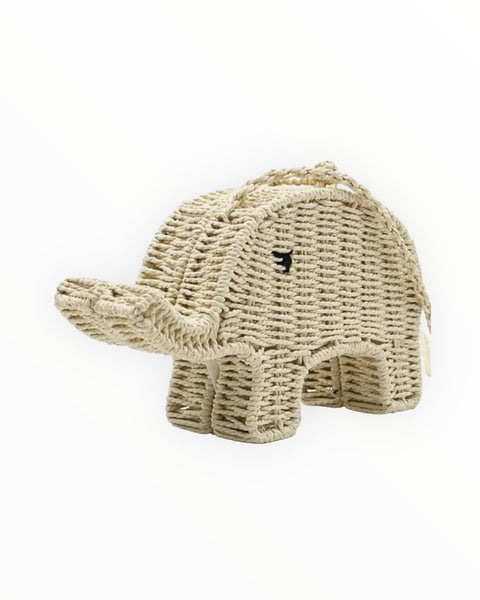 Elephant straw bag