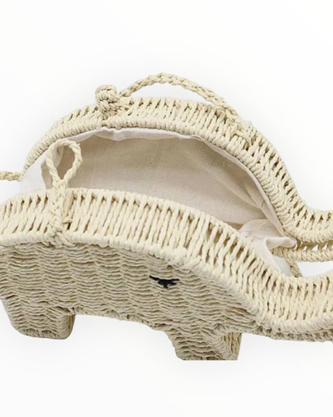 Elephant straw bag