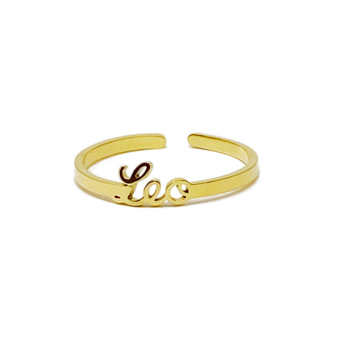 Scripted Zodiac Ring